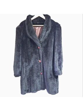 Vintage Sears Ultra Sable Faux Fur Coat • Pink Lining • Retro Winter Style